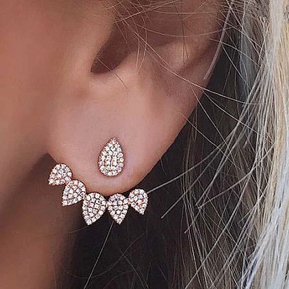 Jewelry - Crystal Ear Jackets Earrings